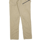 ANGELO LITRICO Mens Cotton Blend Beige Regular Fit Zip Closure Trousers W34 L34