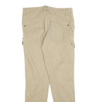 ANGELO LITRICO Mens Cotton Blend Beige Regular Fit Zip Closure Trousers W34 L34