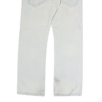 DISSET Mens Jeans White Regular Straight Denim W34 L30 Casual Zip Closure