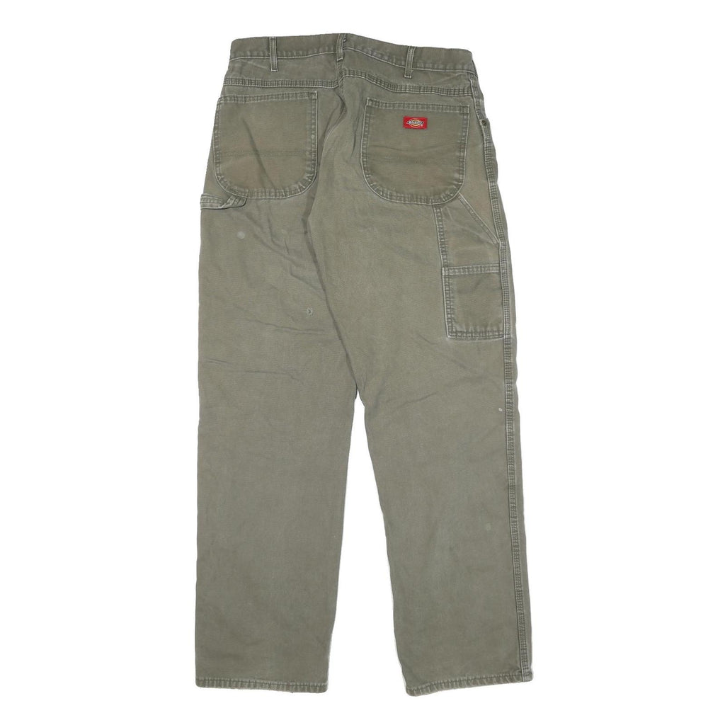 DICKIES Mens Regular Fit Straight Cotton Workwear Jeans W34 L34 Distressed