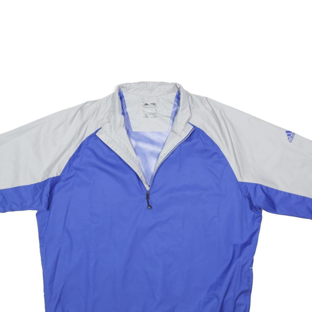 ADIDAS Mens Blue & White Performance Zip Polyester Jacket XL Sportswear