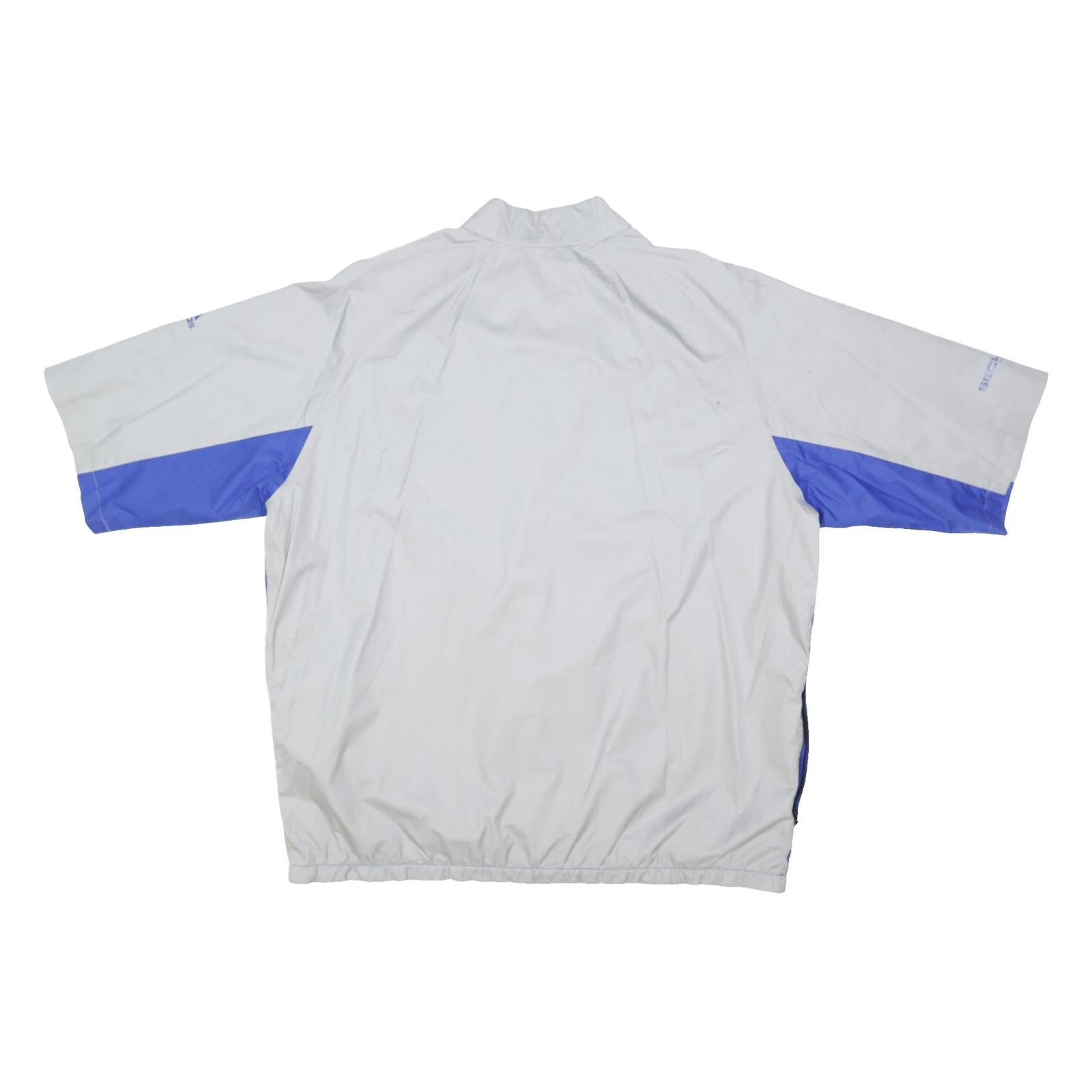 ADIDAS Mens Blue & White Performance Zip Polyester Jacket XL Sportswear