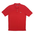 FILA Mens Red Short Sleeve Plain Polo Shirt S Cotton Casual Classic