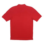 FILA Mens Red Short Sleeve Plain Polo Shirt S Cotton Casual Classic