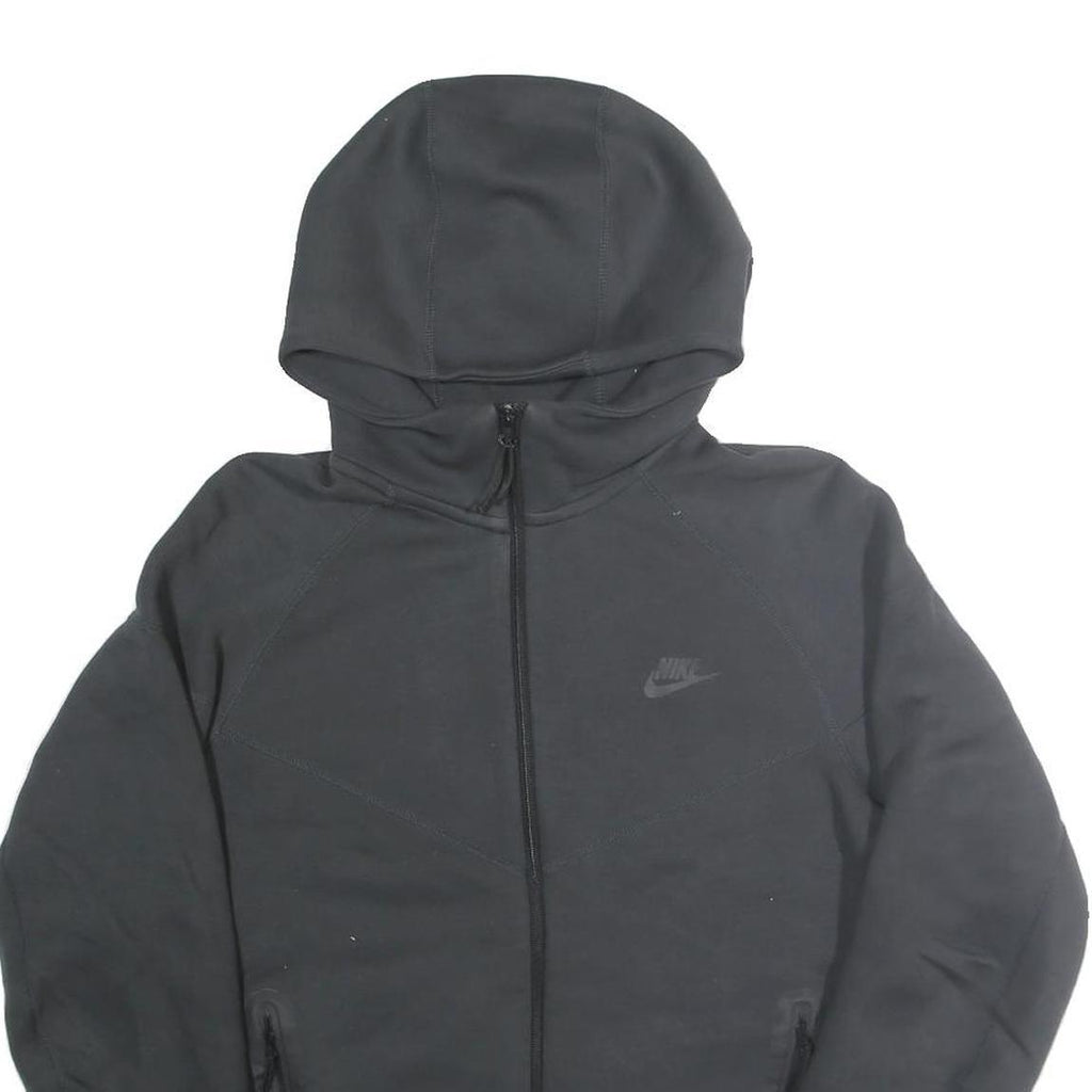 NIKE Mens Black Full Zip Hoodie M Sportswear Casual Cotton Sweatshirt