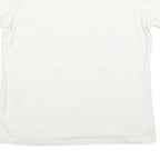 ADIDAS Womens White Cotton Blend Graphic T-Shirt L Short Sleeve Crew Neck Logo