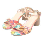 DESIGUAL Womens Colourful Block Heel Sandals Synthetic UK 4 Stylish Summer Shoes