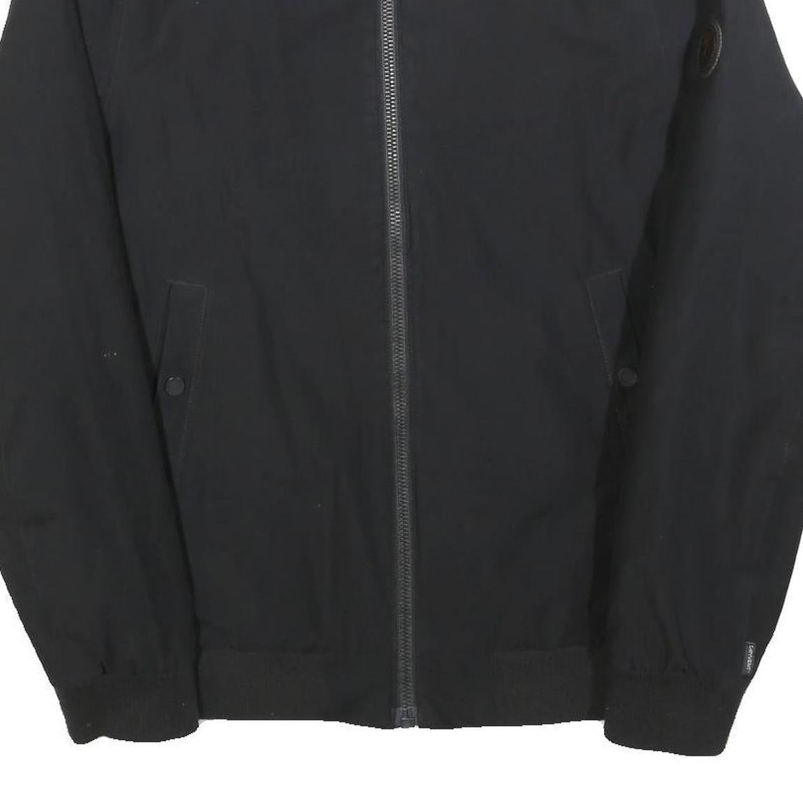 TIMBERLAND Mens Black Jacket M Polyester Bomber Zip Casual Outdoor Lightweight