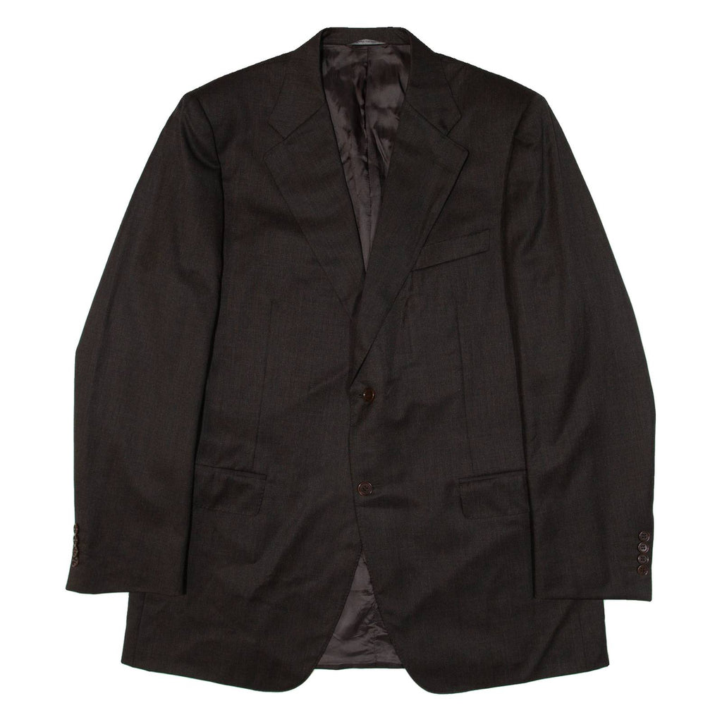 CANALI Mens Blazer Jacket Brown Knit Wool XL