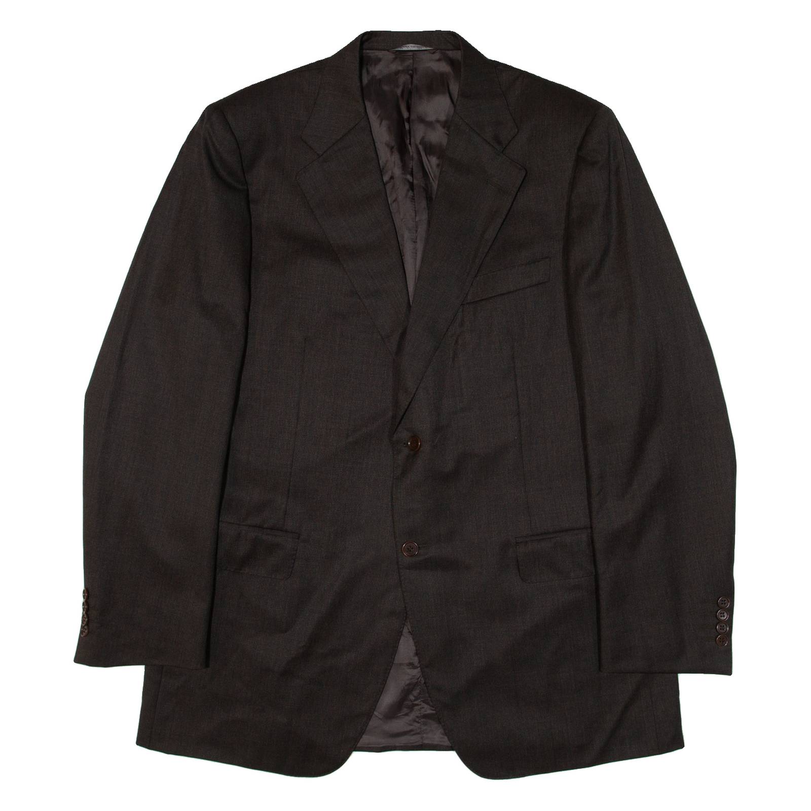 CANALI Mens Blazer Jacket Brown Knit Wool XL