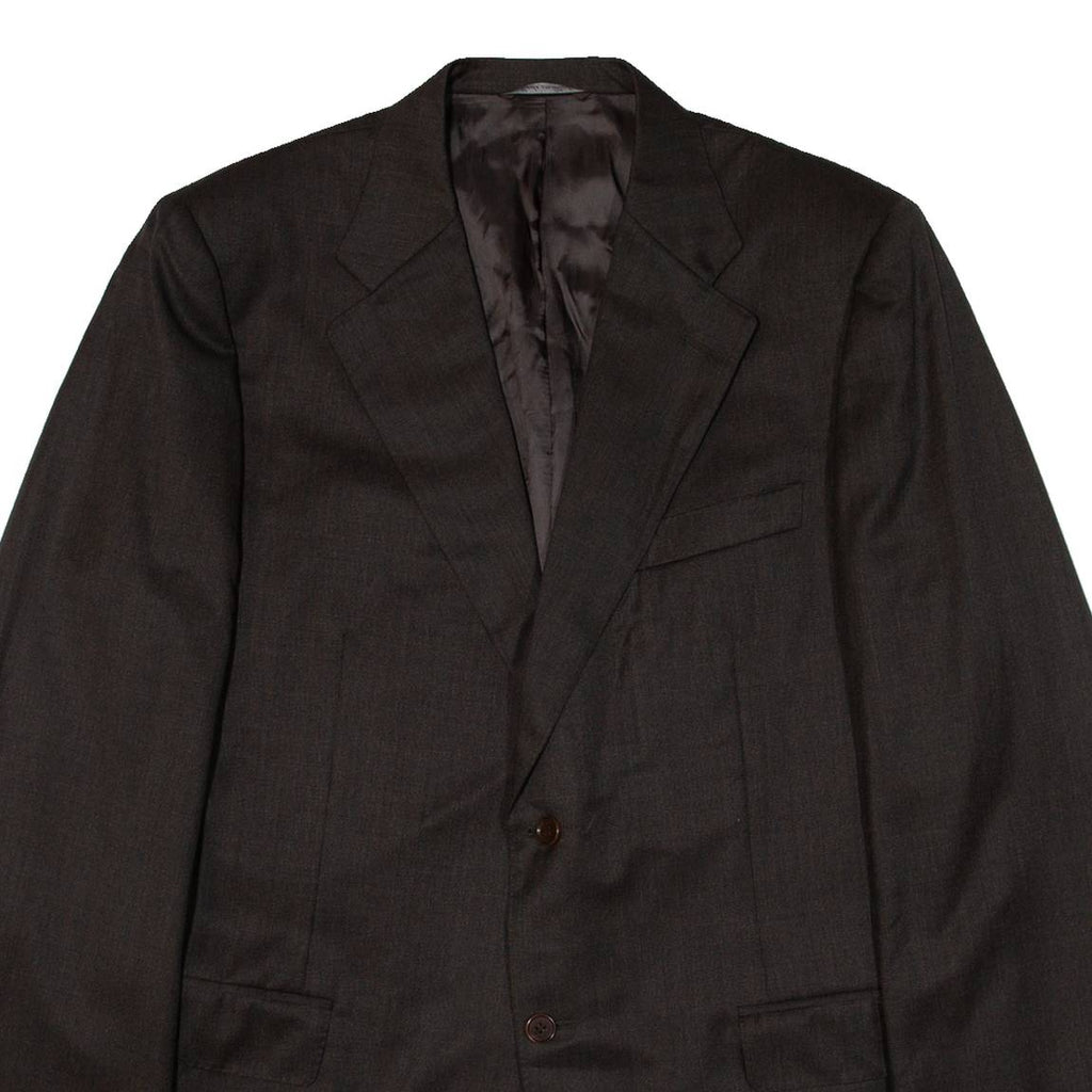 CANALI Mens Blazer Jacket Brown Knit Wool XL