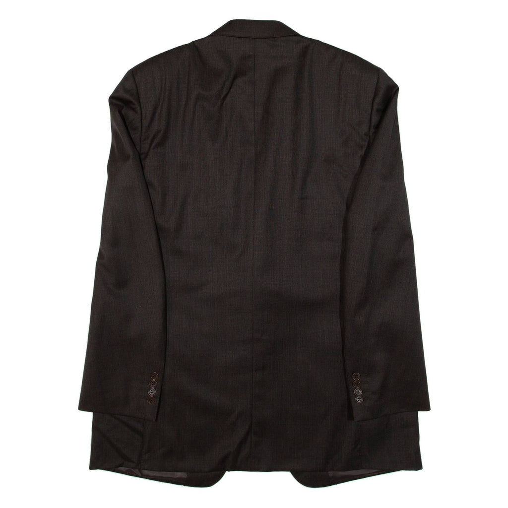 CANALI Mens Blazer Jacket Brown Knit Wool XL