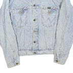 WRANGLER Mens Blue Denim Jacket M Cotton Blend Button Front Classic Western