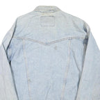 WRANGLER Mens Blue Denim Jacket M Cotton Blend Button Front Classic Western