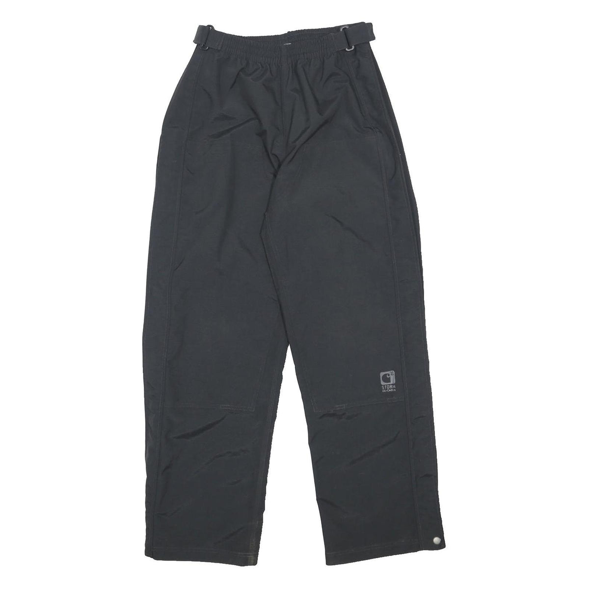 CARHARTT Mens Black Nylon Regular Leg Trousers W28 L30 Workwear Zip Closure