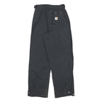 CARHARTT Mens Black Nylon Regular Leg Trousers W28 L30 Workwear Zip Closure