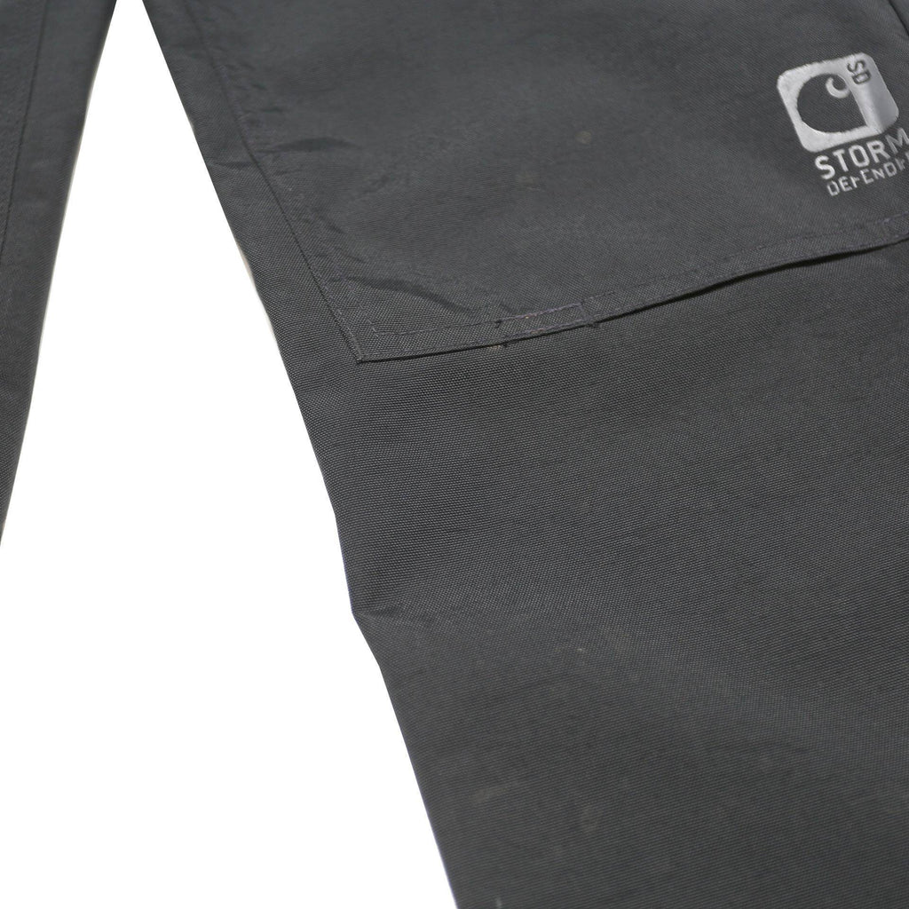 CARHARTT Mens Black Nylon Regular Leg Trousers W28 L30 Workwear Zip Closure