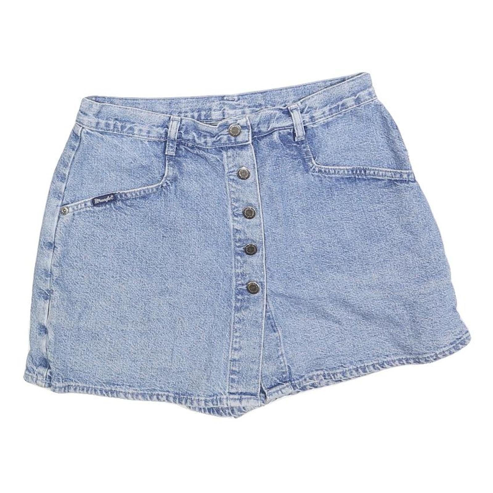 WRANGLER Womens Denim Shorts Light Blue S W28 Button Fly Casual Summer
