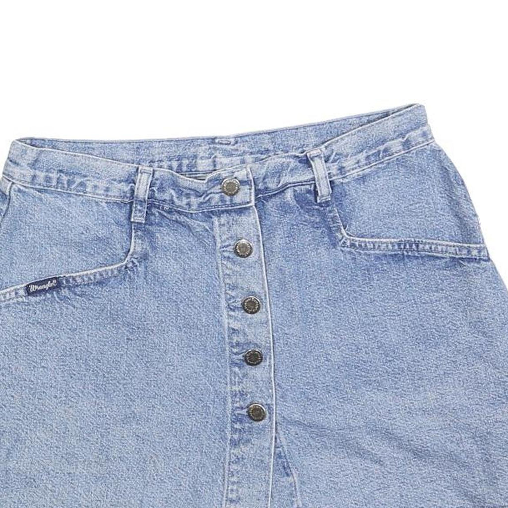 WRANGLER Womens Denim Shorts Light Blue S W28 Button Fly Casual Summer