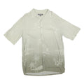 CROFT & BARROW Mens Beige Rayon L Tropical Print Short Sleeve Shirt