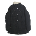 NAUTICA Womens Black Quilted Jacket M Polyester Blend Zip Warm Casual Outerwear