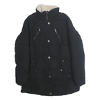 NAUTICA Womens Black Quilted Jacket M Polyester Blend Zip Warm Casual Outerwear