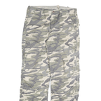 ANGELO LITRICO Mens Regular Fit Camouflage Trousers W32 L32 Polyester Zip