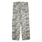 ANGELO LITRICO Mens Regular Fit Camouflage Trousers W32 L32 Polyester Zip