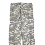 ANGELO LITRICO Mens Regular Fit Camouflage Trousers W32 L32 Polyester Zip