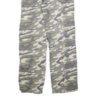 ANGELO LITRICO Mens Regular Fit Camouflage Trousers W32 L32 Polyester Zip