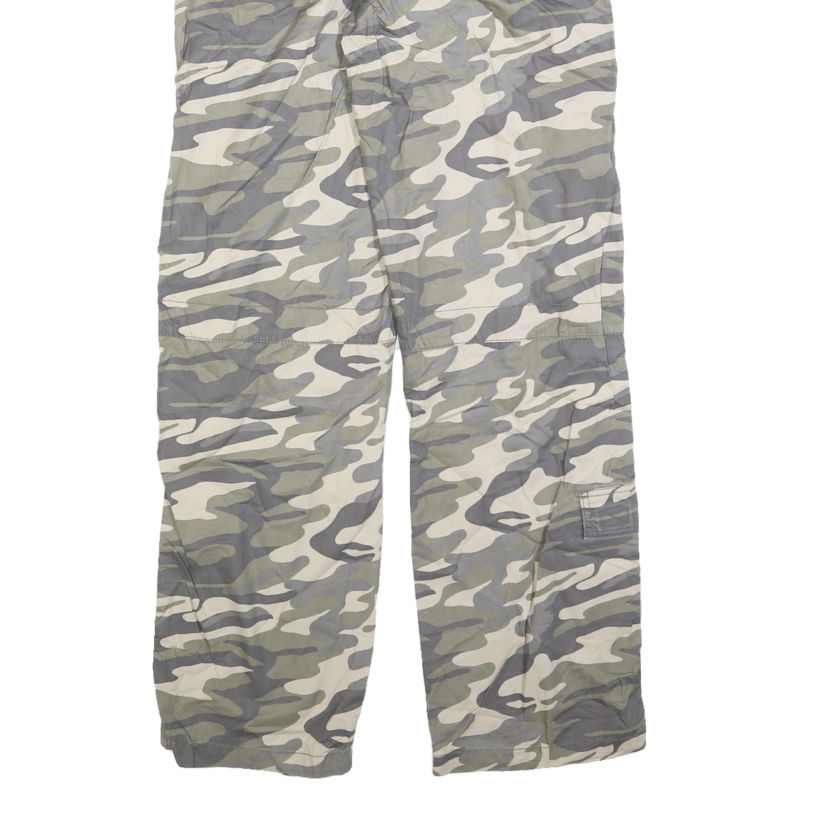 ANGELO LITRICO Mens Regular Fit Camouflage Trousers W32 L32 Polyester Zip