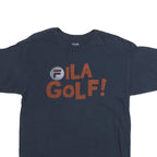 FILA Mens Navy Blue Graphic T-Shirt M Short Sleeve Crew Neck Golf Clubhouse