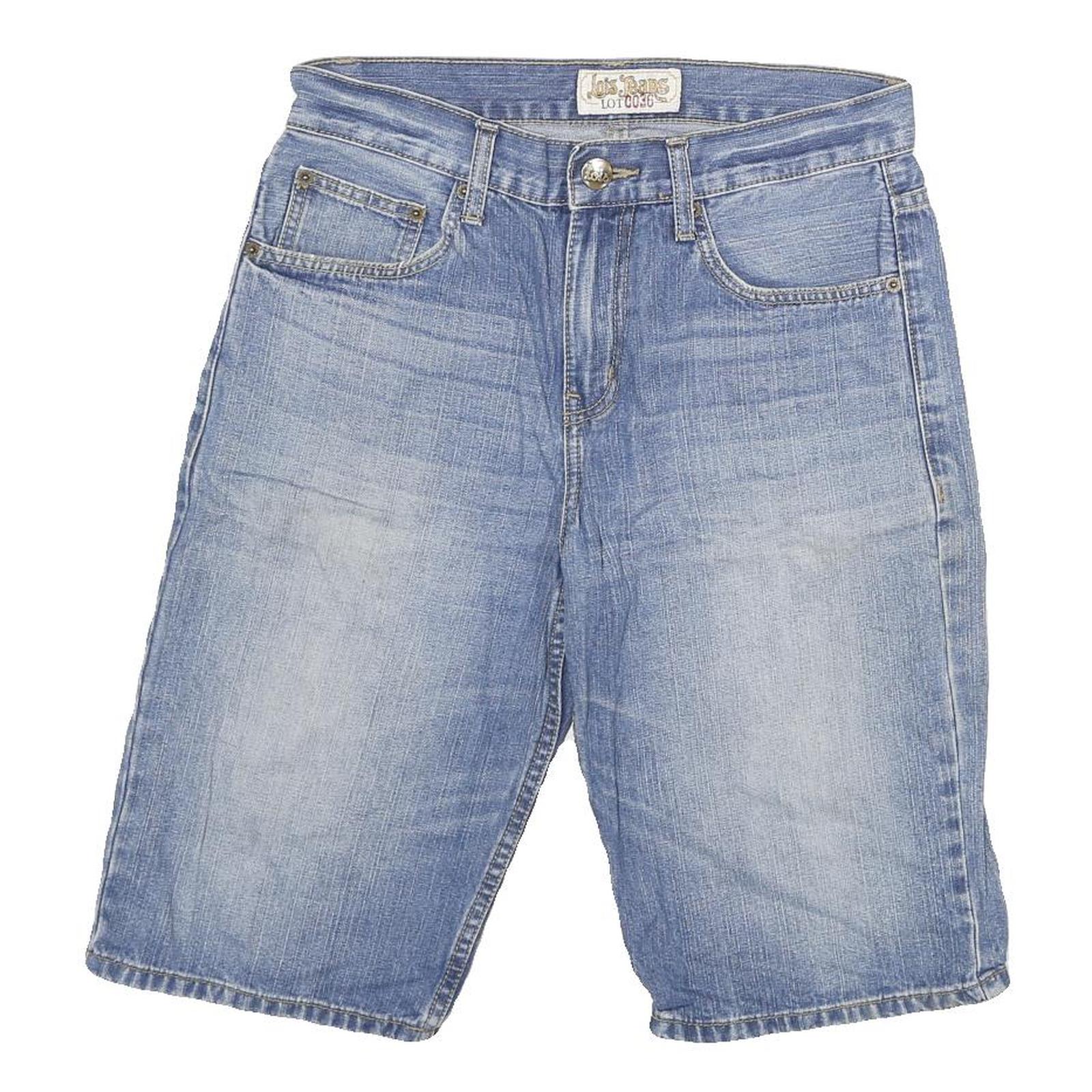 LOIS JEANS Womens Denim Blue Casual Shorts L W30 Cotton Blend