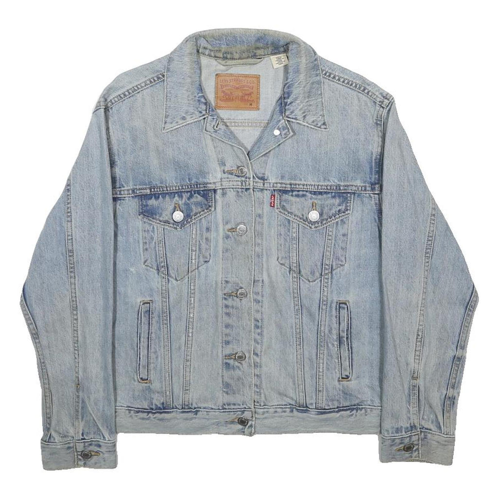 LEVI'S Womens Blue Denim Jacket M Cotton Button Closure Classic Fit Casual