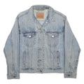LEVI'S Womens Blue Denim Jacket M Cotton Button Closure Classic Fit Casual