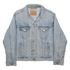 LEVI'S Womens Blue Denim Jacket M Cotton Button Closure Classic Fit Casual