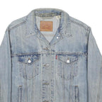 LEVI'S Womens Blue Denim Jacket M Cotton Button Closure Classic Fit Casual