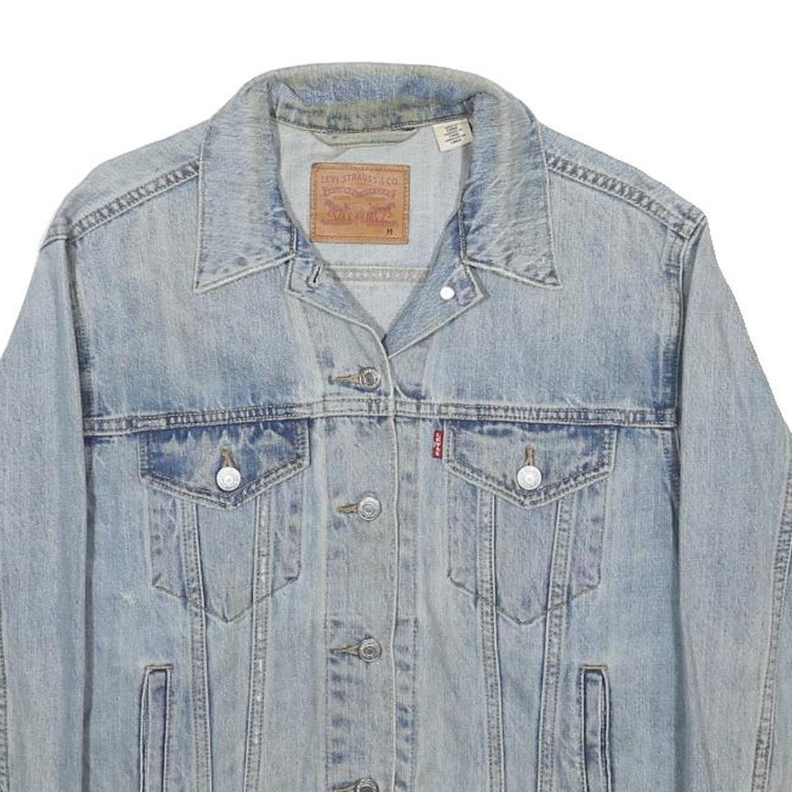 LEVI'S Womens Blue Denim Jacket M Cotton Button Closure Classic Fit Casual