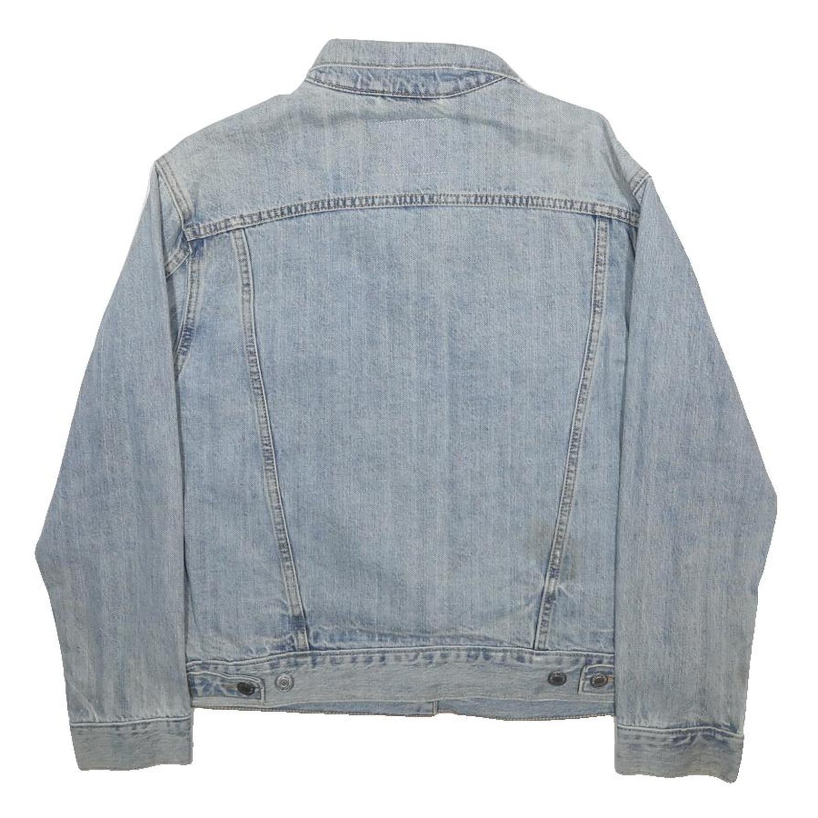 LEVI'S Womens Blue Denim Jacket M Cotton Button Closure Classic Fit Casual