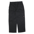 DICKIES Mens Cotton Blend Black Regular Straight Trousers W36 L32 Workwear Zip