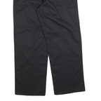 DICKIES Mens Cotton Blend Black Regular Straight Trousers W36 L32 Workwear Zip