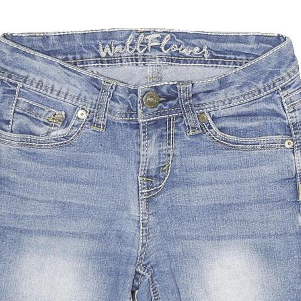 WALLFLOWER Womens Denim Blue Casual Shorts XXS W25 Cotton Blend