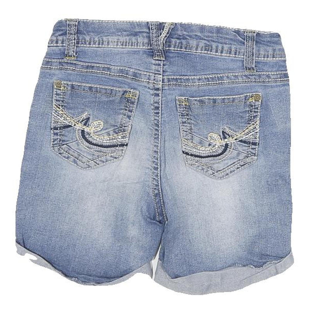WALLFLOWER Womens Denim Blue Casual Shorts XXS W25 Cotton Blend