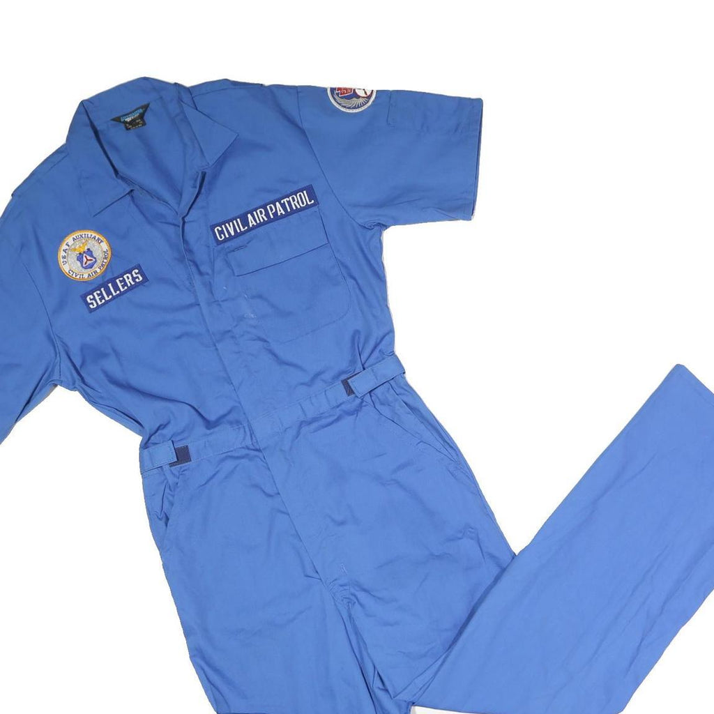 TOPPMASTER Mens Blue Polyester Blend Dungarees Regular Fit Short Sleeve M W32