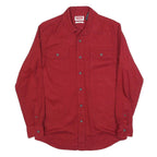 WRANGLER Mens Red Shirt S Western Cotton Blend Long Sleeve Casual Button