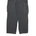 DICKIES Mens Cotton Blend Black Relaxed Cargo Trousers W24 L27 Workwear Zip