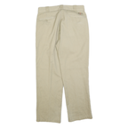 DICKIES Mens Cotton Blend Beige Regular Fit Straight Leg Trousers W32 L30