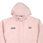 ELLESSE Womens Pink Hooded Jacket UK 10 Polyester Blend Zip Casual Puffer