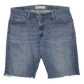 LEVI'S Mens Denim Blue Slim Straight Cut-Off Shorts XL W38 Casual Cotton