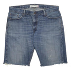 LEVI'S Mens Denim Blue Slim Straight Cut-Off Shorts XL W38 Casual Cotton